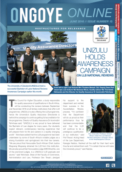 UNIZULU HOLDS AWARENESS CAMPAIGN