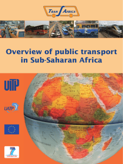Overview of public transport in Sub-Saharan Africa