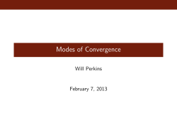 Modes of Convergence