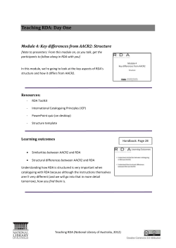 Presenter`s notes - National Library of Australia