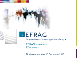 EFRAG`s views on ED Leases
