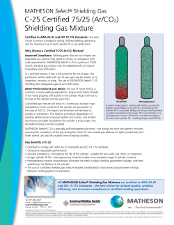 C-25 Certified 75/25 (Ar/CO2) Shielding Gas Mixture