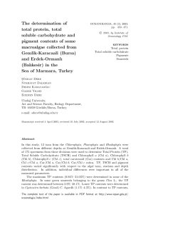 The determination of total protein, total soluble