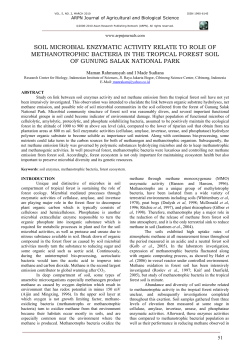 Soil microbial enzymatic activity relate to role of