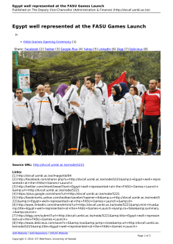 Egypt well represented at the FASU Games Launch