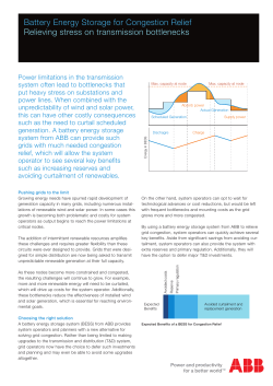 Battery Energy Storage for Congestion Relief Relieving stress on