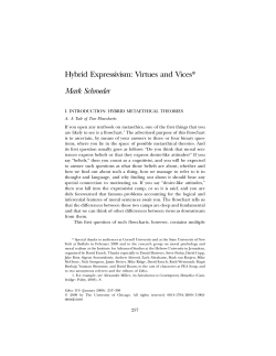 Hybrid Expressivism - University of Southern California