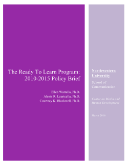 RTL Policy Brief 2010-2015 - Wartella et al