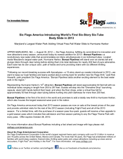 Six Flags America Introducing World`s First Six-Story Six