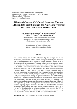 Dissolved Organic (DOC) and Inorganic Carbon