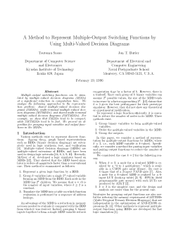 A Method to Represent Multiple-Output Switching Functions by