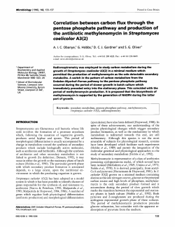 Correlation between carbon flux through the pentose phosphate