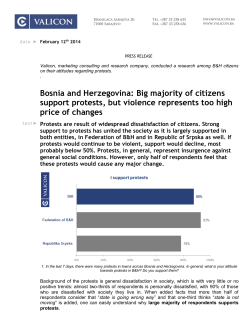 Bosnia and Herzegovina: Big majority of citizens support