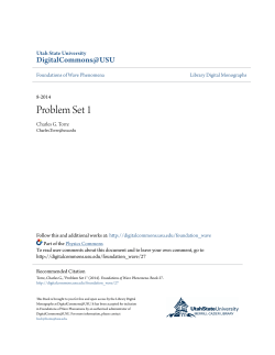 Problem Set 1 - DigitalCommons@USU