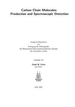 Carbon Chain Molecules: Production and Spectroscopic Detection
