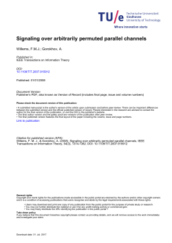 Signaling over arbitrarily permuted parallel channels