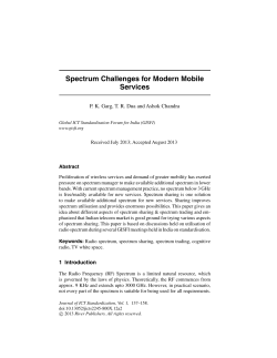 Spectrum Challenges for Modern Mobile Services
