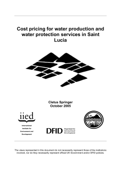 Cost pricing for water - iied iied