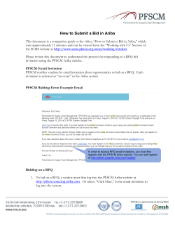 How to Submit a Bid in Ariba