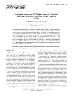 Antioxidant Enzymes and DPPH-Radical Scavenging Activity in