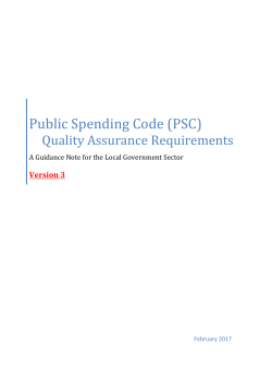 Public Spending Code (PSC)