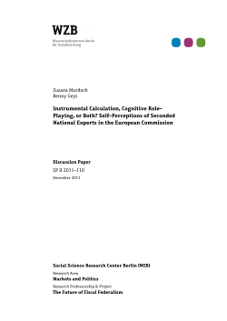Instrumental Calculation, Cognitive Role- Playing
