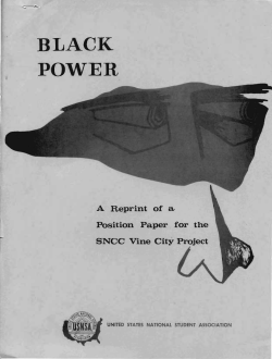 A Reprint of a&middot; Position Paper for the SNCC