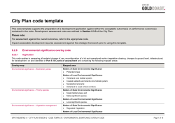 Environmental significance overlay code