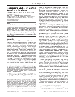 Femtosecond Studies of Electron Dynamics at Interfaces