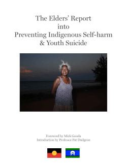 The Elders` Report into Preventing Indigenous Self
