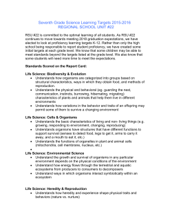 Seventh Grade Science Learning Targets 2015-2016
