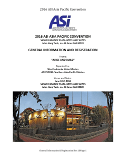 2014 ASI Asia Pacific Convention - Southern Asia