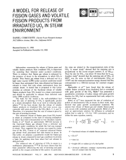 a model for release of fission gases and volatile fission products