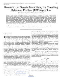 Generation of Genetic Maps Using the Travelling Salesman Problem