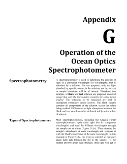 Appendix G Operation of the Ocean Optics Spectrophotometer