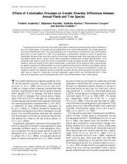 Effects of Colonization Processes on Genetic Diversity: Differences