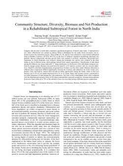 Community Structure, Diversity, Biomass and Net Production in a