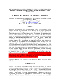 Preparation of Chitosan Based Urea Fertilizer (CBUF)