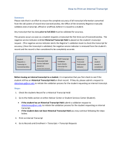 How to Print an Internal Transcript Summary Please note that in an