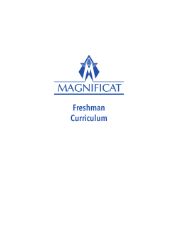 Freshman Curriculum - Magnificat High School