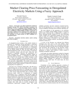Market Clearing Price Forecasting in Deregulated Electricity Markets