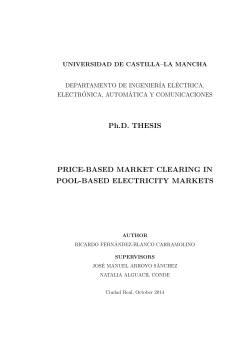 Ph.D. THESIS PRICE-BASED MARKET CLEARING IN POOL