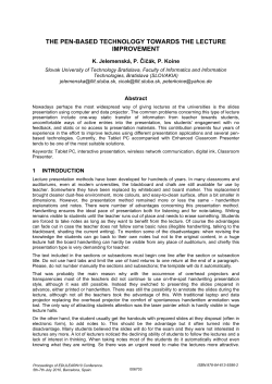 the pen-based technology towards the lecture improvement