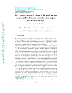 On non-asymptotic bounds for estimation in generalized