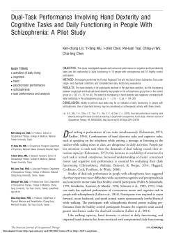 Dual-Task Performance Involving Hand Dexterity and Cognitive