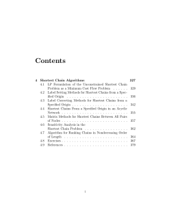 Shortest Chain Algorithms
