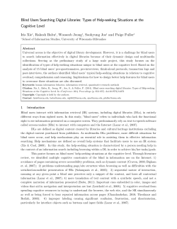 Blind Users Searching Digital Libraries: Types of