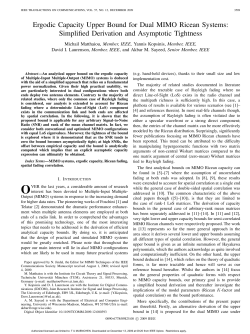 Ergodic Capacity Upper Bound for Dual MIMO Ricean Systems