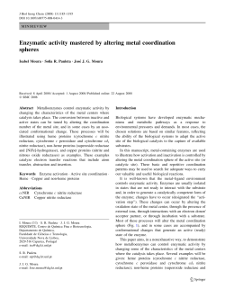 Enzymatic activity mastered by altering metal coordination