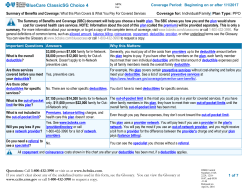 BlueCare ClassicSG Choice 4 Summary of Benefits and Coverage